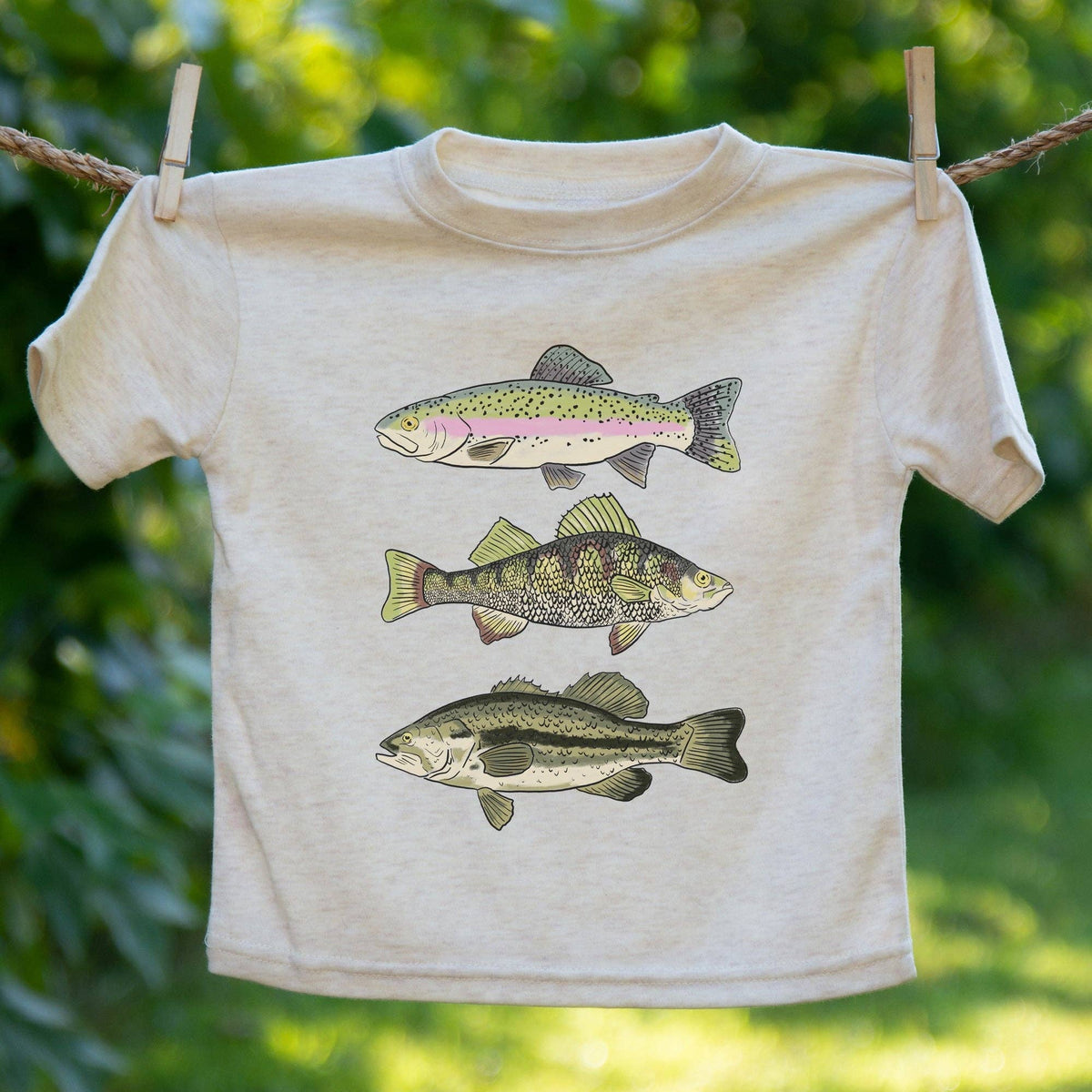 Three Fish Summer Outdoor Clothes for Boy Fishing for Girls