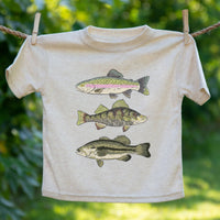 Three Fish Summer Outdoor Clothes for Boy Fishing for Girls
