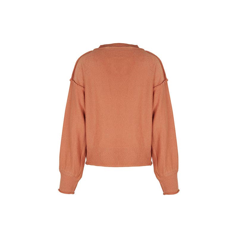 Long-sleeved Solid Color European and American Sweater