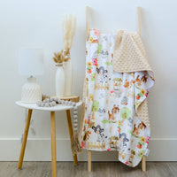 Baby & Toddler Minky Blanket - Farm Animals