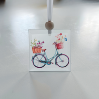 Window Charm - Blue Bike | Suncatcher | Window Art