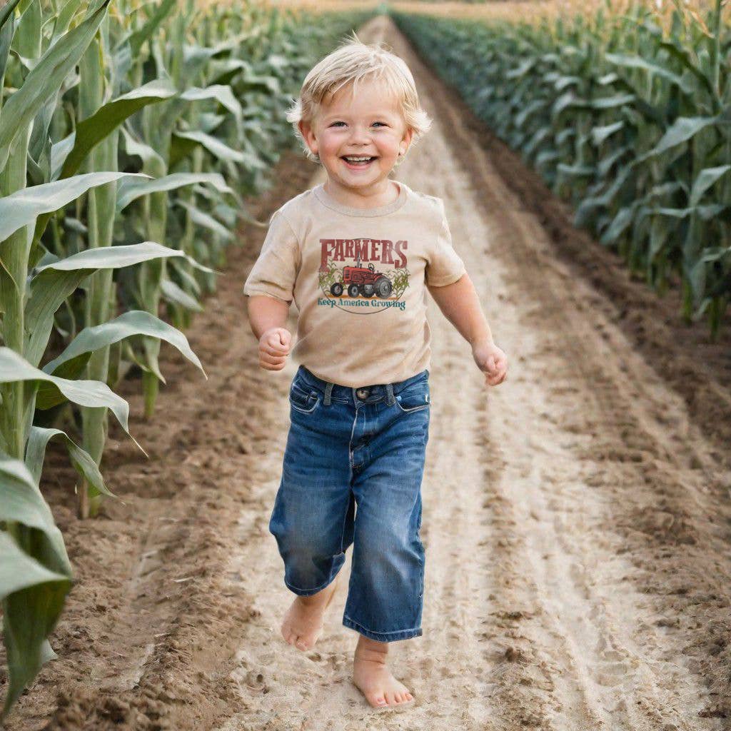 Tractor Farm Boy Country Western Kids Clothing Summer 2024