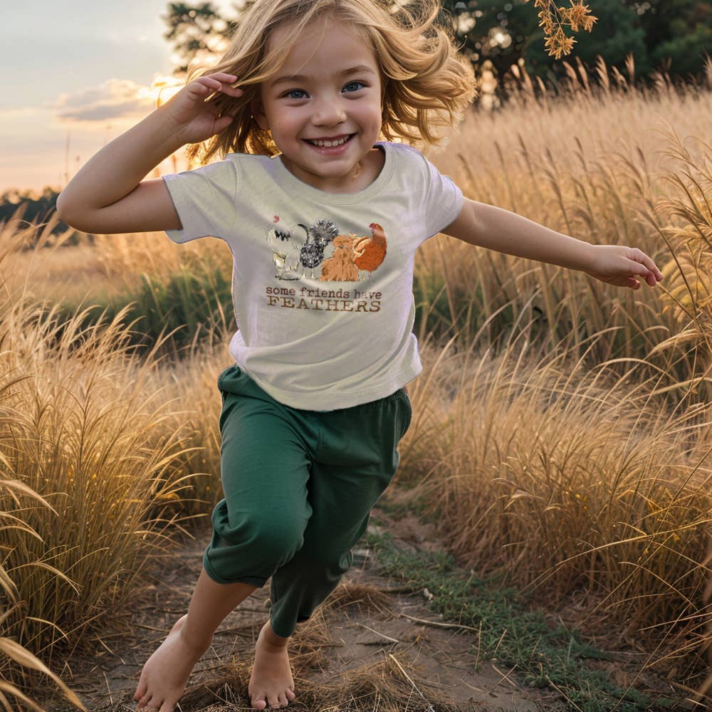 Feathered Friends Chicken Country Summer Kids Tee