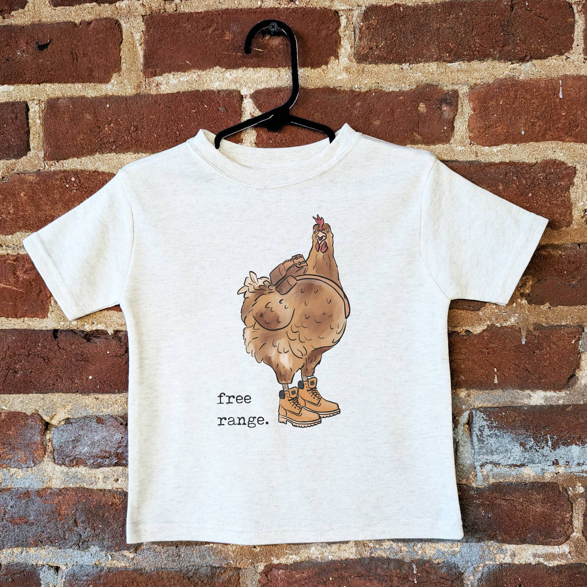 "Free Range" Chicken Funny Kids Tee