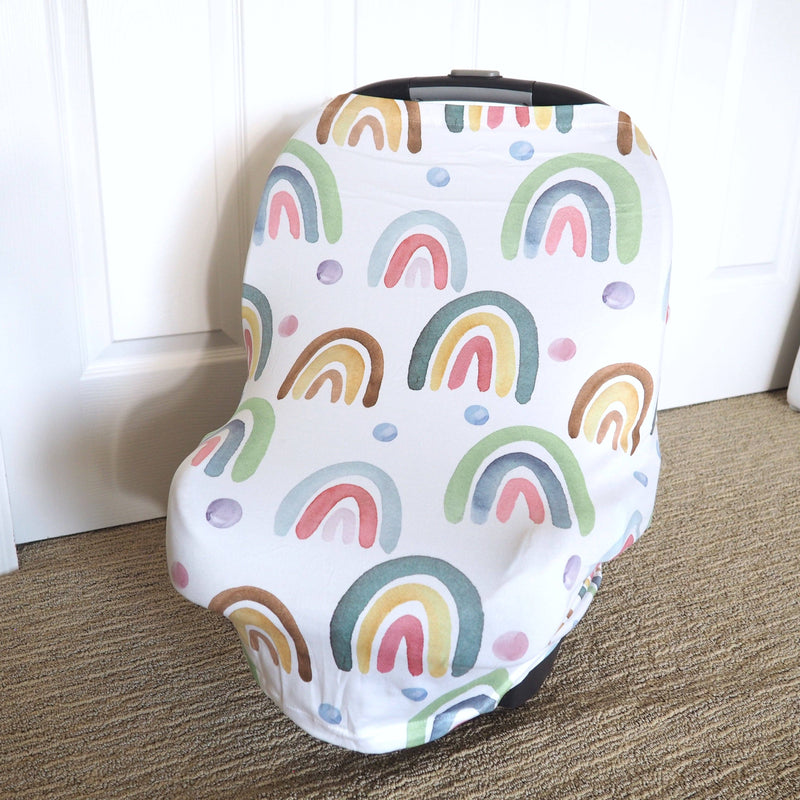 Blue Rainbow Infant Car Seat / Nursing Cover