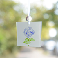 Window Charm -  Hand Painted Watercolor Hydrangea