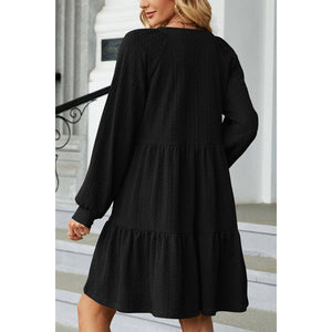 Women's Ruffled Long Sleeve Dress