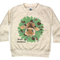 "Mooey Christmas" Cute Farm Cow Country Christmas Kid Shirt