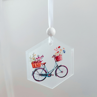 Window Charm - Blue Bike | Suncatcher | Window Art