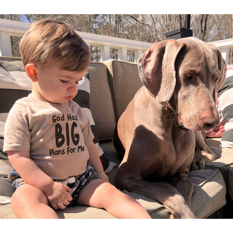 God has BIG plans for me Kid's Christian Graphic Tee