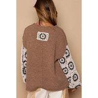 Chenille Knit Pullover Sweater