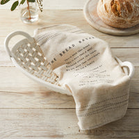 Ceramic Bread Basket with Towel