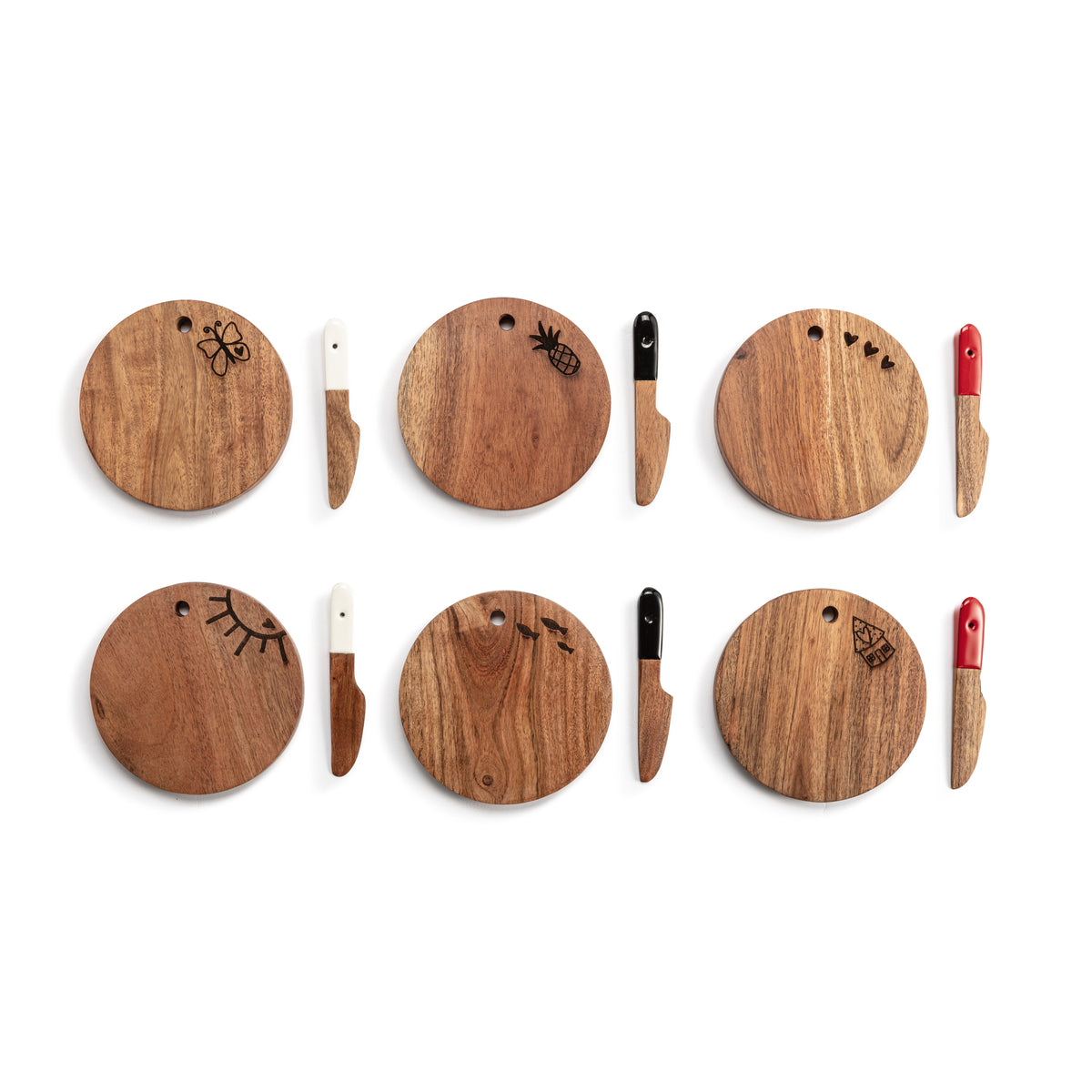 Heartful Home Mini Wood Serving Board (Set of 6)