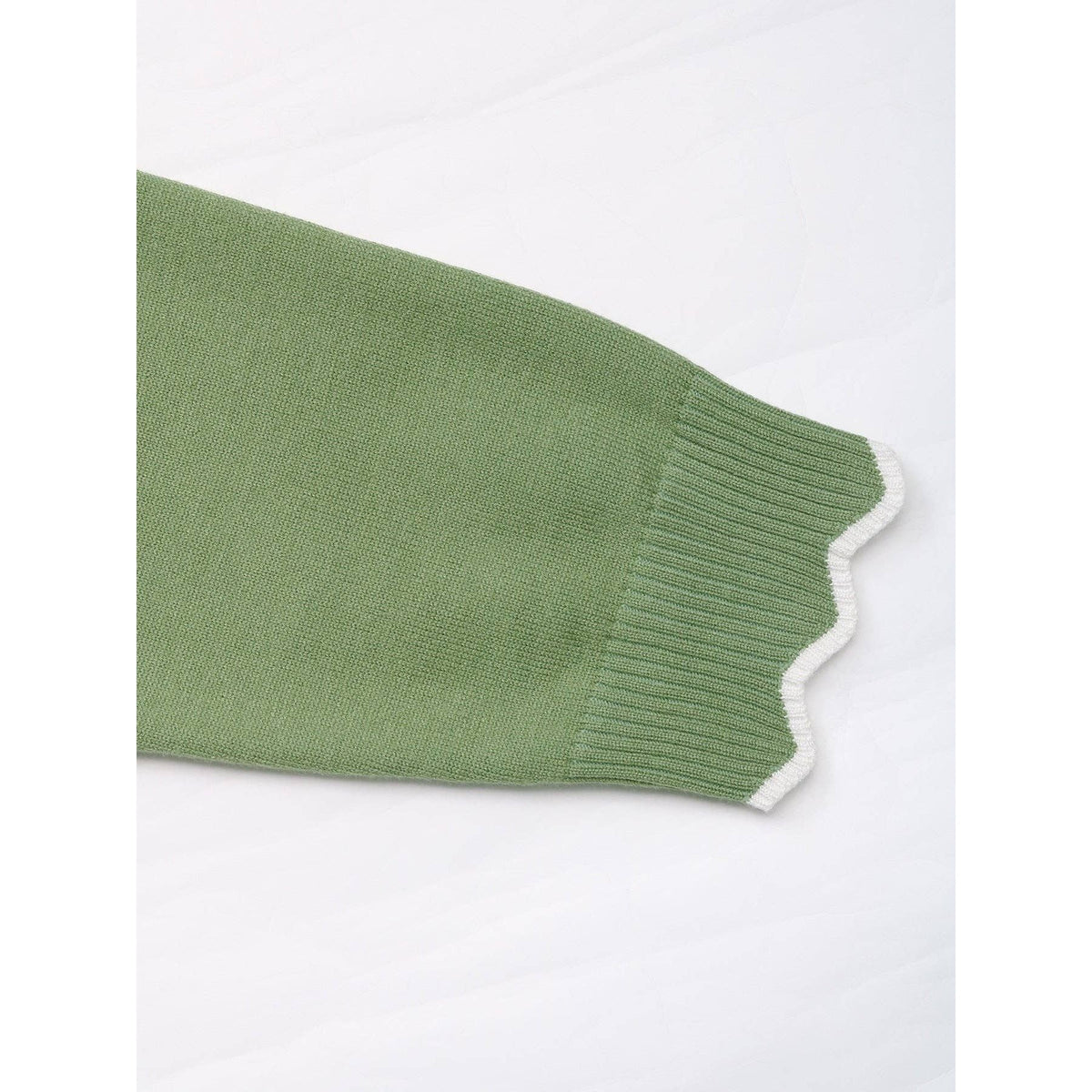 Zipper Pullover Round Neck Contrasting Edge Knitted Sweater