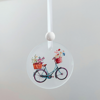 Window Charm - Blue Bike | Suncatcher | Window Art
