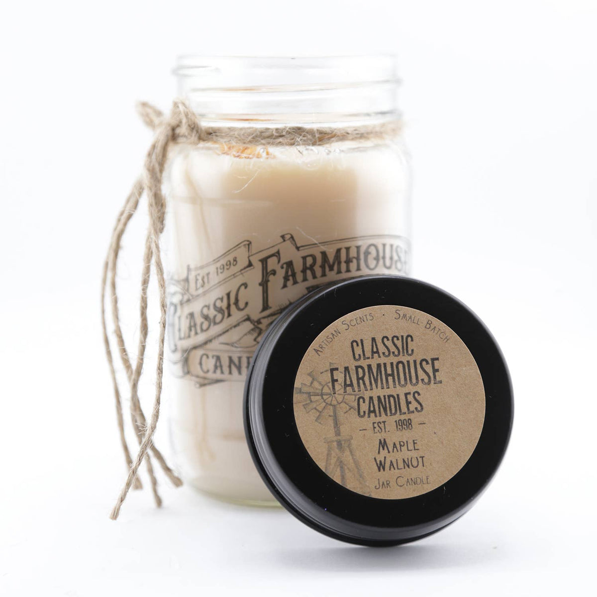 Maple Walnut 14 oz Mason Jar Candle