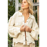 Women's Collared Button Down Jacket