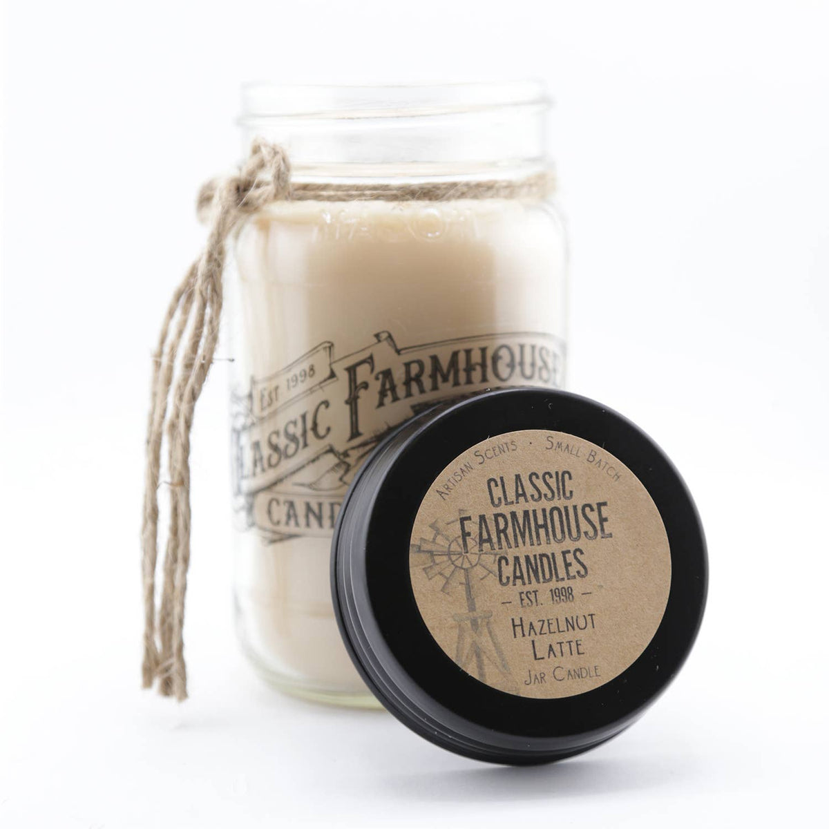Hazelnut Latte 14 oz Mason Jar Candle