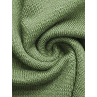 Zipper Pullover Round Neck Contrasting Edge Knitted Sweater