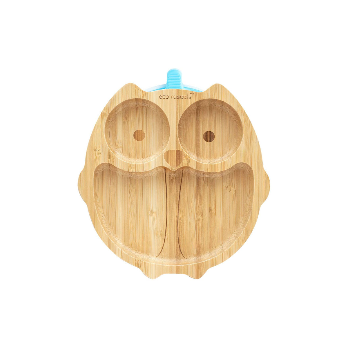 Eco Rascals Bamboo Owl Plate with Suction Plate