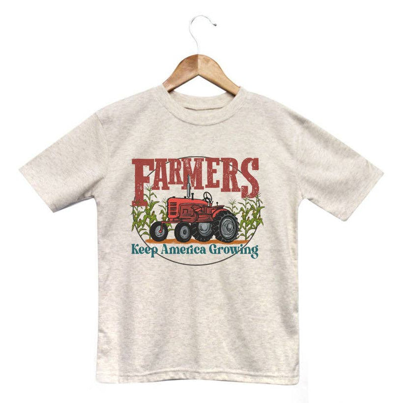 Tractor Farm Boy Country Western Kids Clothing Summer 2024