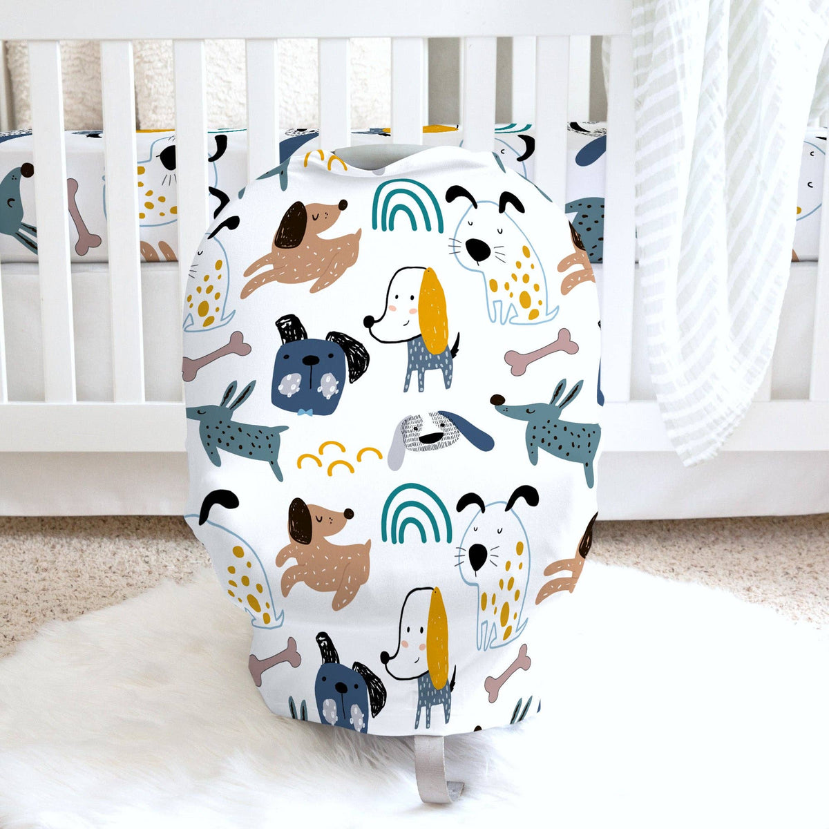 My Best Friend (Dogs) Infant Car Seat / Nursing Cover