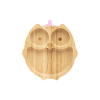 Eco Rascals Bamboo Owl Plate with Suction Plate