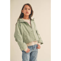 Lightweight Oversize Hooded Crop Parka