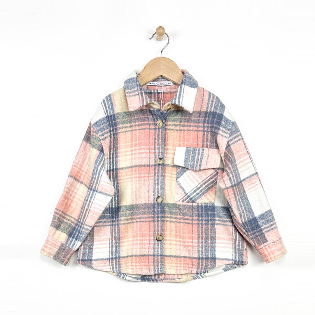 Girls Plaid Shacket