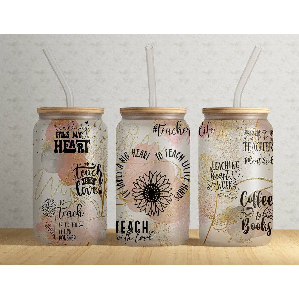 Teacher Life 16oz Libby Glass Tumbler