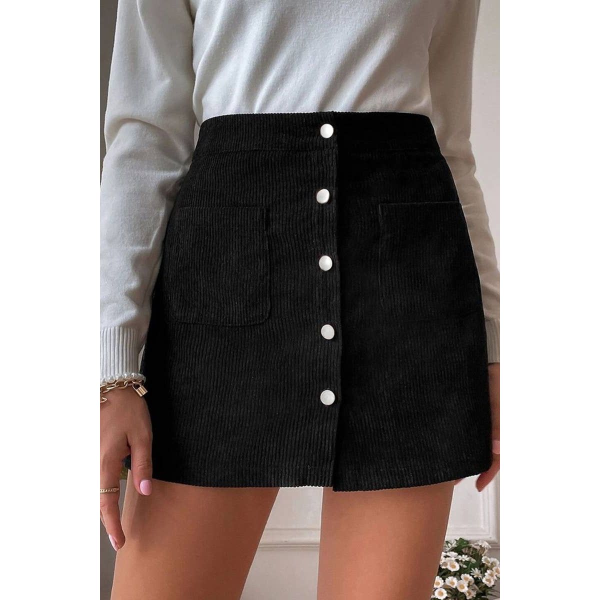 Corduroy Mini Skirt