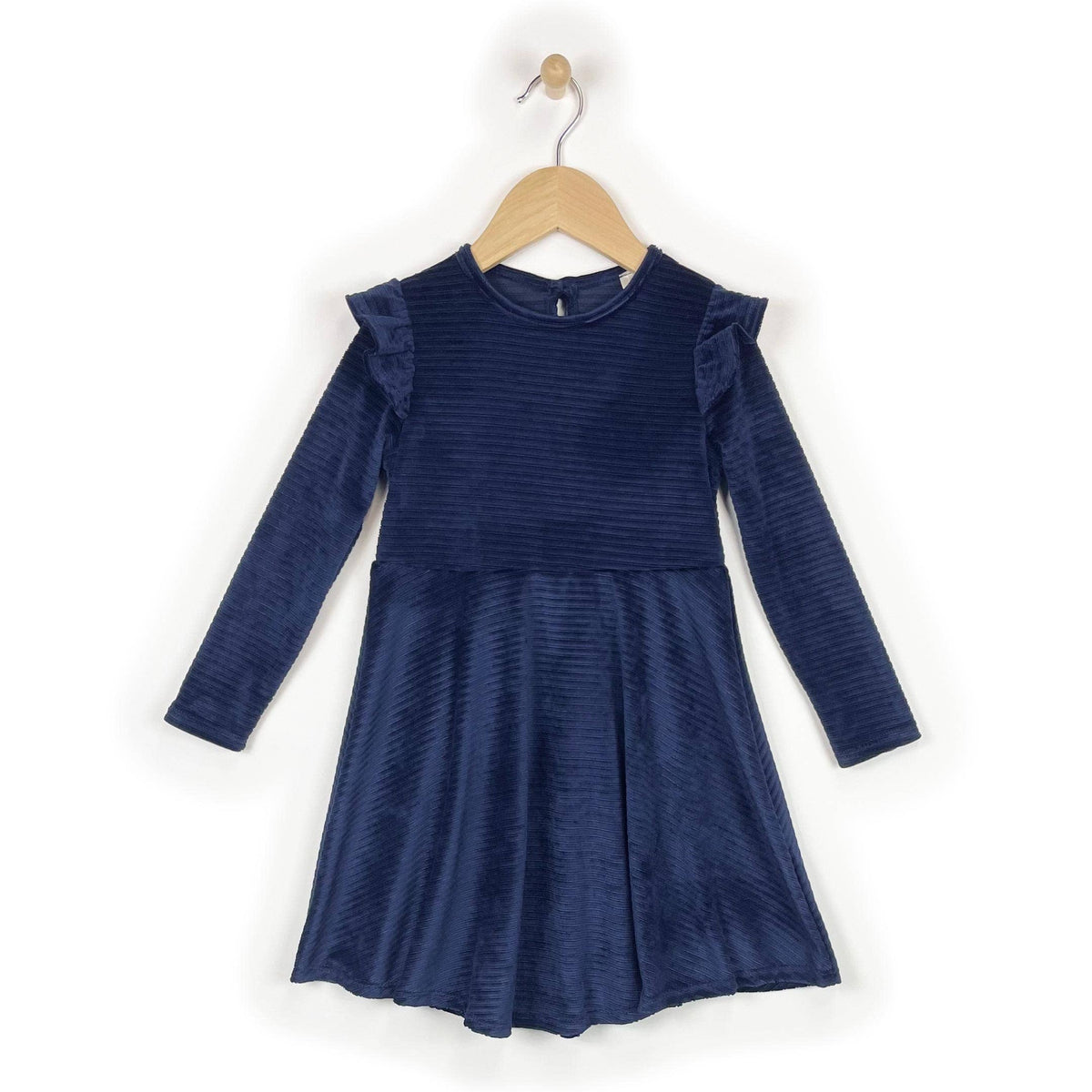 Navy Blue Ruffle Dress